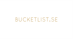 Desktop Screenshot of bucketlist.se